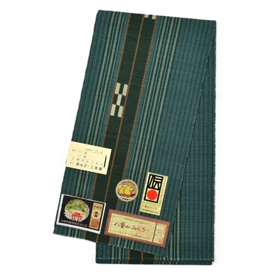 八重山ミンサー 半幅帯 美らさんご｜みんさー工芸館